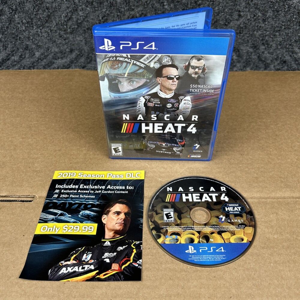 NASCAR Heat 4 - Sony PlayStation 4 - Complete Tested Working - Free US Shipping